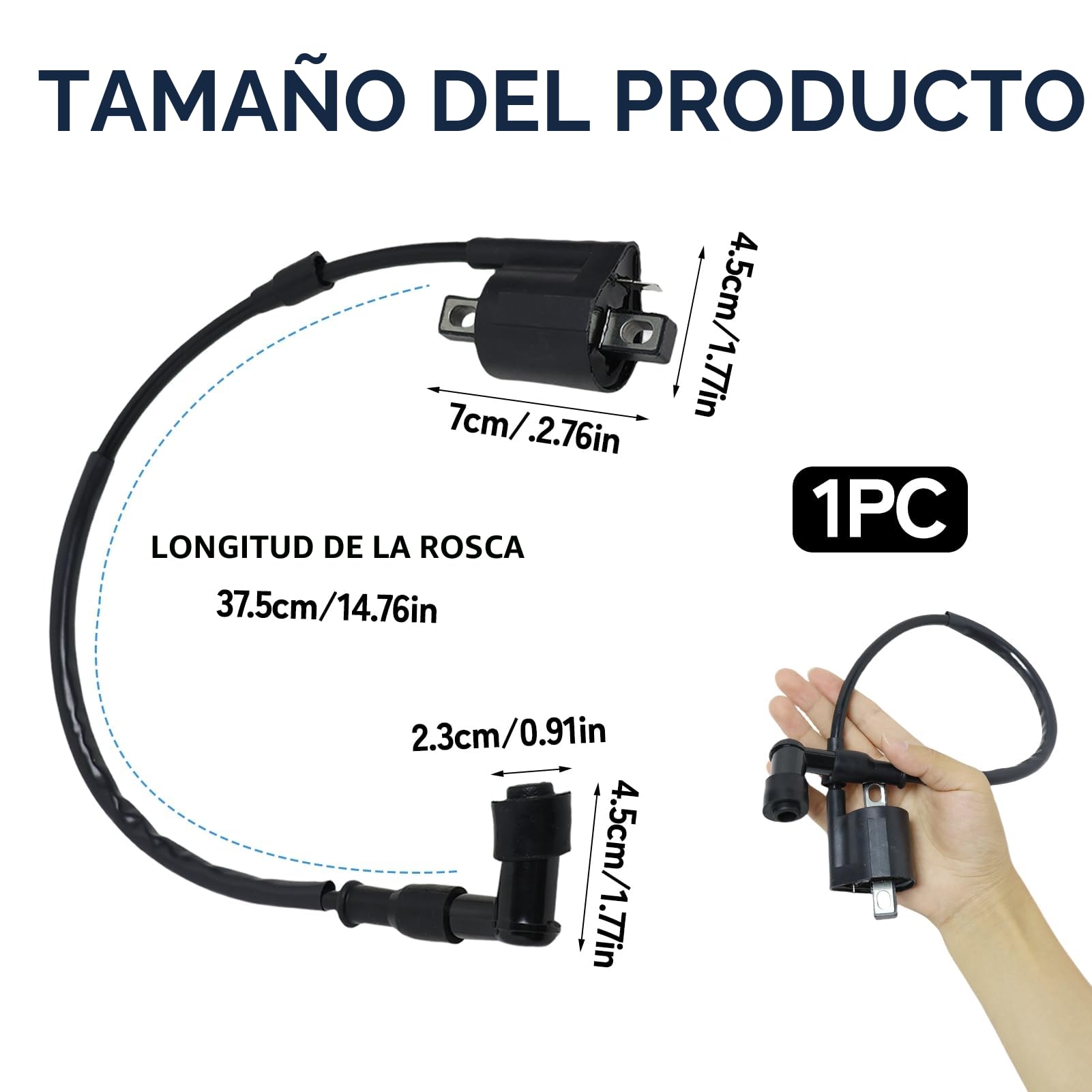 Bobina de Encendido Modificada para Mejorar la Potencia para Motocicleta, Scooter y ATV 125CC-250CC Ciclomotor Go-kart