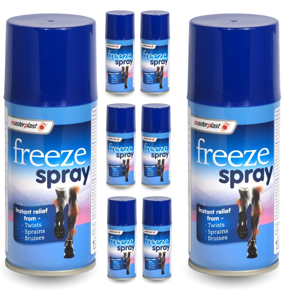 Deep Freeze Spray 150ml Instant Cooling Pain Relief & Muscle Support - Sports Injury Aid Sprain Strain Care Back Joint Comfort - Fast Acting Cold Therapy Sprays for Everyday Use (8)