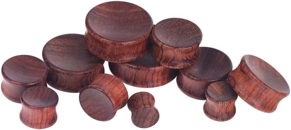 Oyaface Wood Saddle Plugs Set Natural Ear Gauges Tunnels Plugs Stretchers 0G-30mm - Image 7