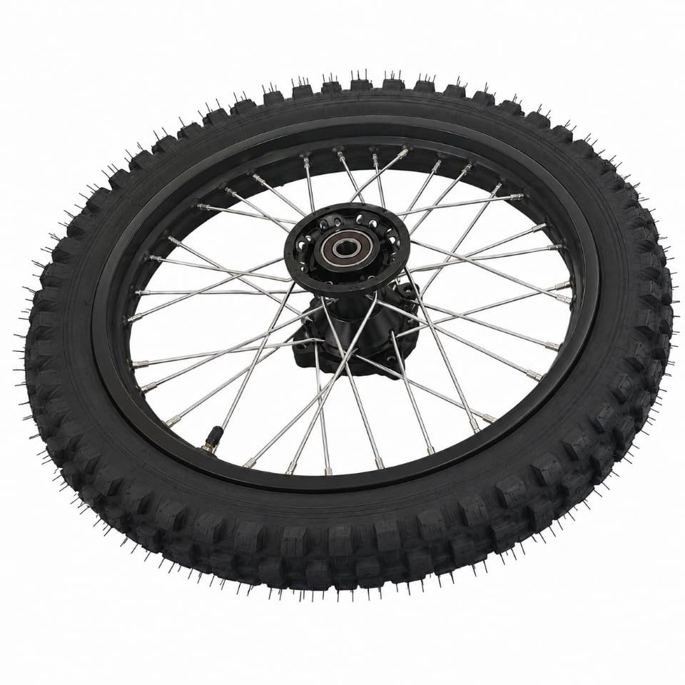 Dirtbike Komplettrad Pitbike Stahlfelge vorne 14 Zoll 60/100-14