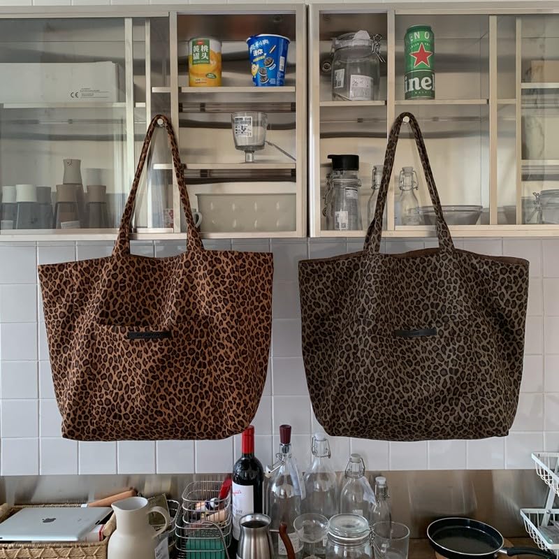 Bolso Tote Leopardo Oversize para Mujer miniatura 3