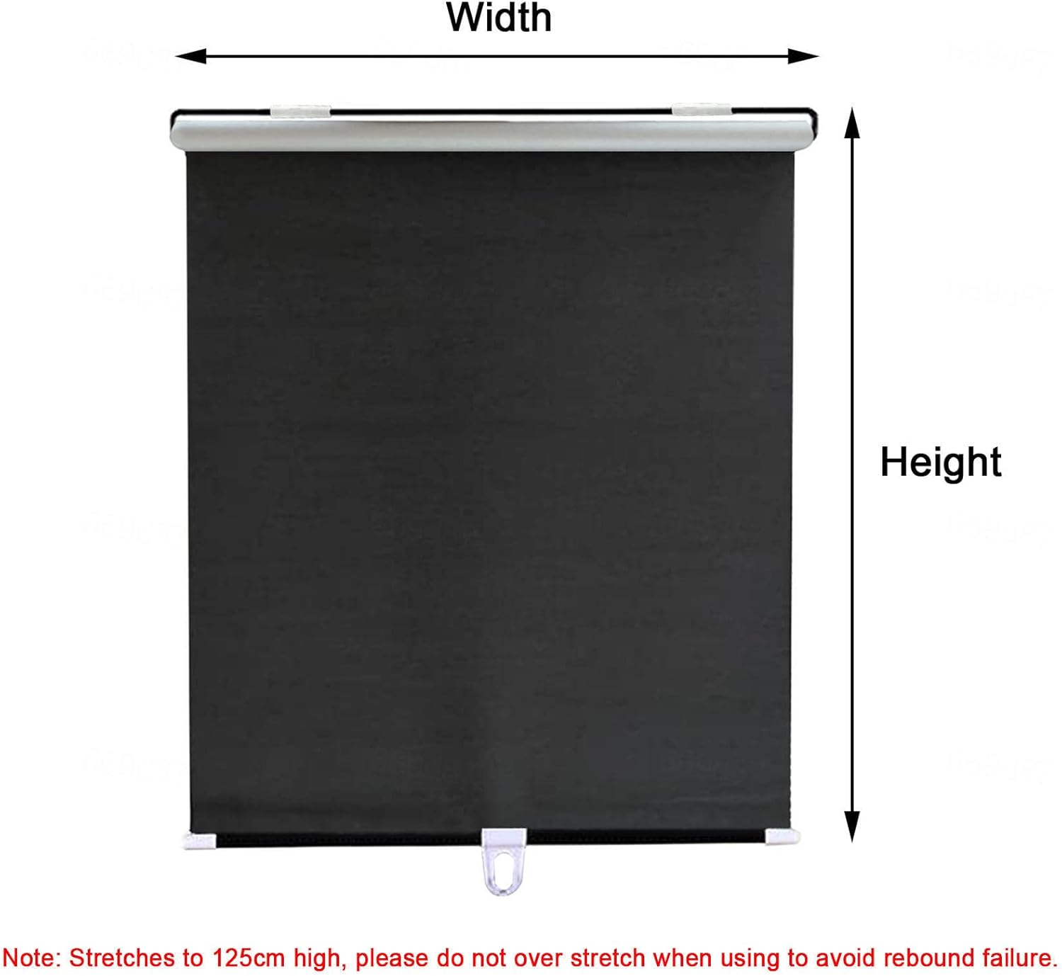 Suction Cup Roller Blinds,no-Drill Roller Blinds,Portable Balcony Curtains,Thermal Insulation and Sun Protection,Temporary Blinds for Windows and Doors,Many Sizes,Grey-60x125cm/24x49in