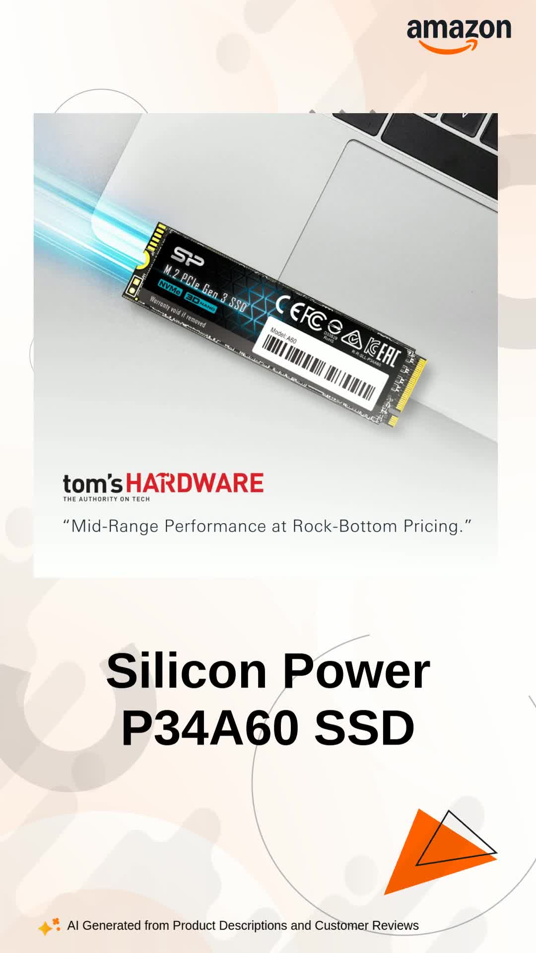 SP Silicon Power P34A60 1TB NVMe PCIe M.2 2280 SSD