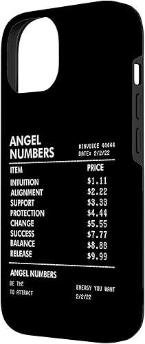Miniatura 5 de iPhone 14 Pro Angel Numbers Recibo 111 222 333 444 Estuche de numerología espiritual