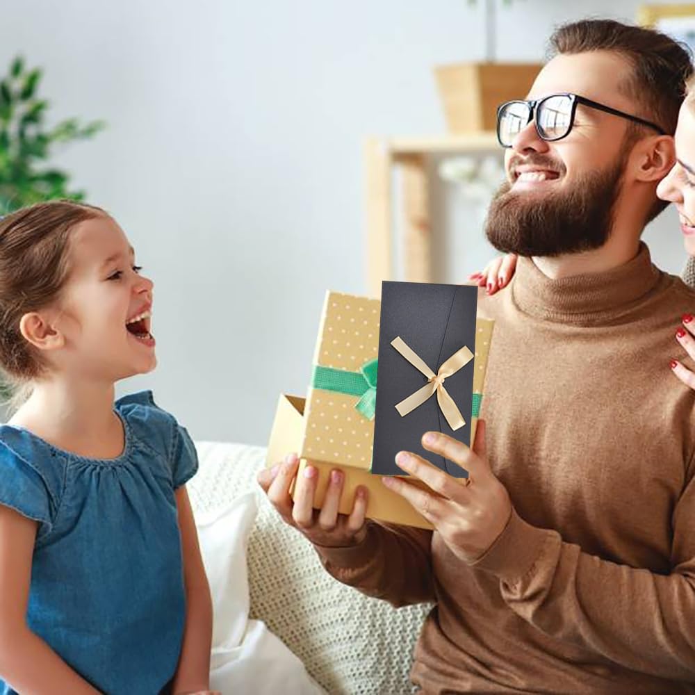 Plstod Lot 12 Enveloppes Cadeau Colorées – Enveloppes Mariage Anniversaire Noël Avec Ruban – 12 Couleurs Kraft Élégantes