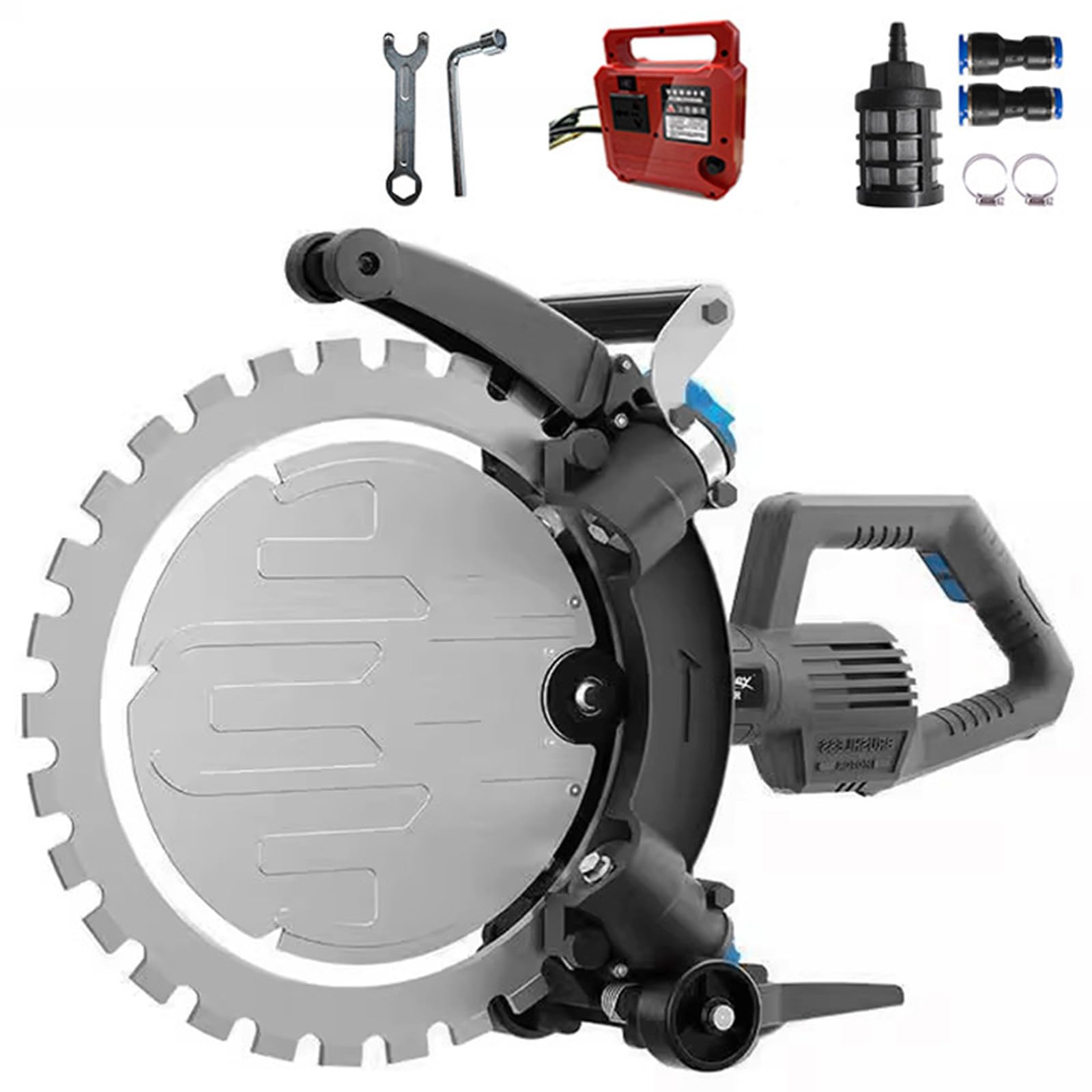 Cazador de Paredes eléctrico 4500W, máquina cortadora de concreto de 3000 RPM, Profundidad de Corte de 12.2", enfriamiento por Agua, Disco de Diamante de 16.1" para construcción