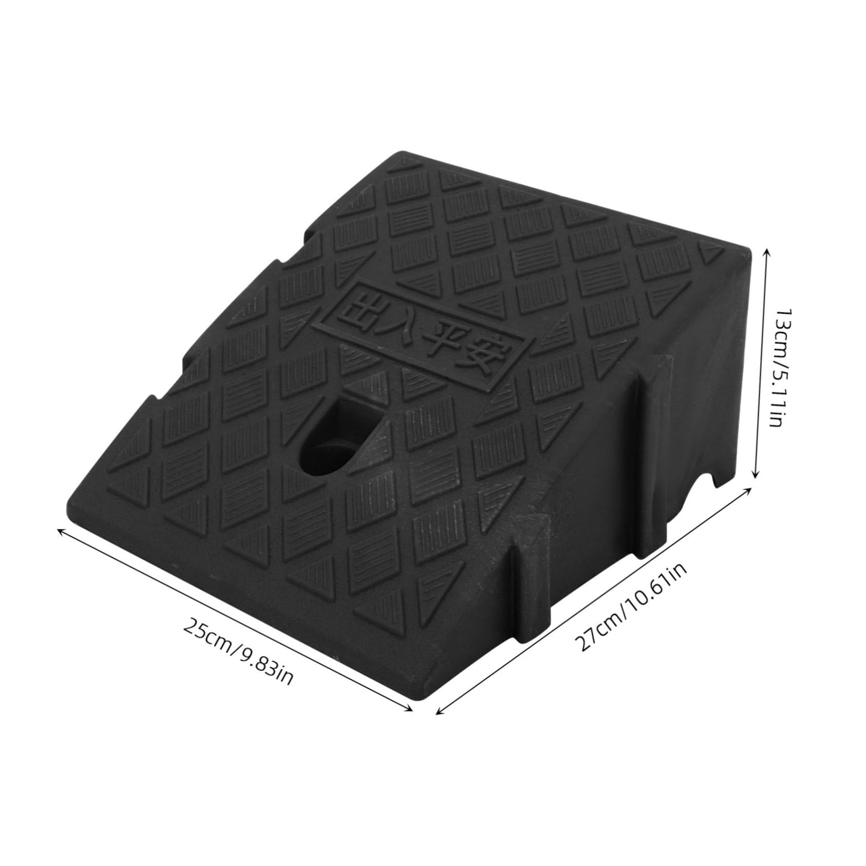 Unomor Elegant Black Step Pad Ramps 27x25x13cm Home Entrance Ramps for Smooth Mobility Access