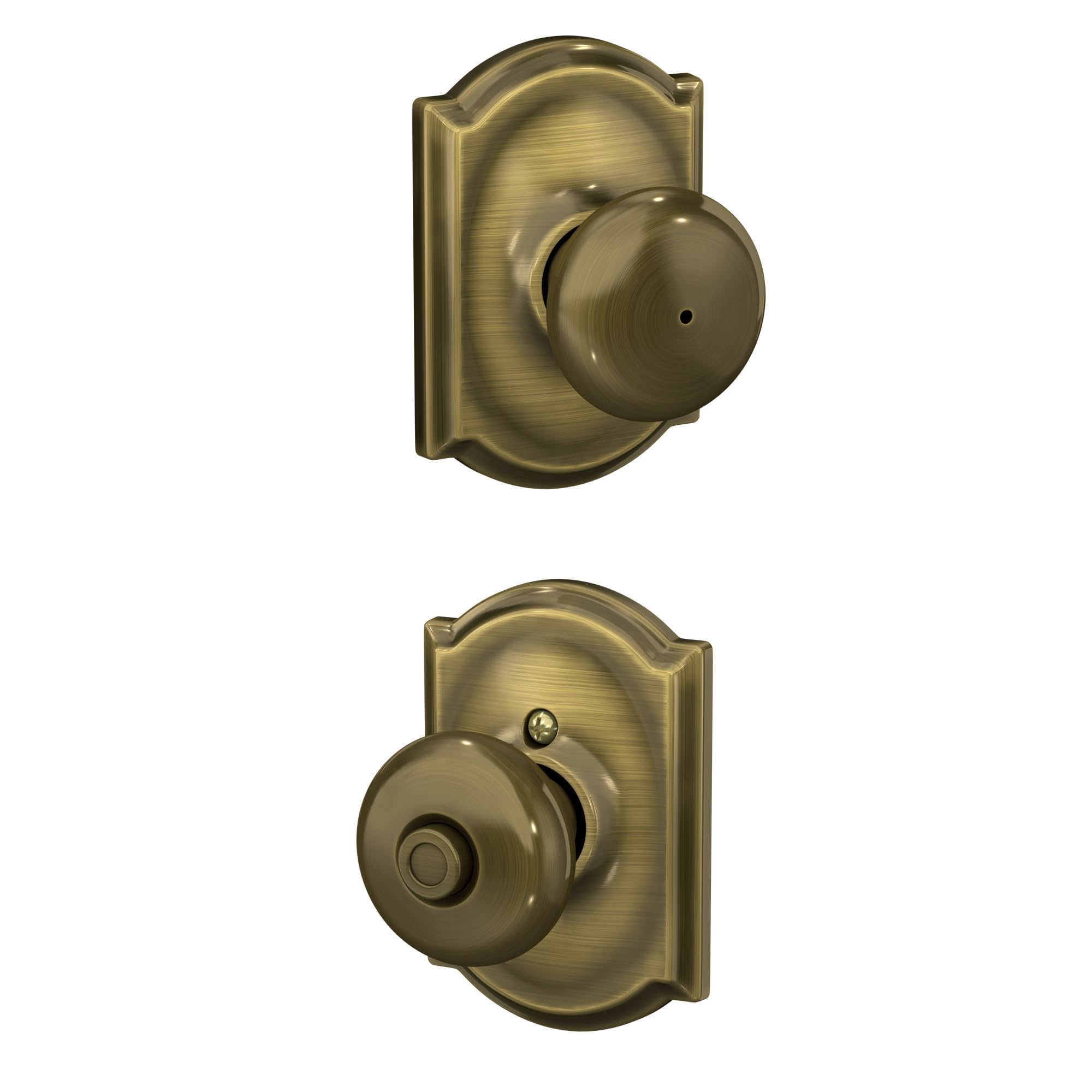 Schlage F40 PLY 609 CAM, Camelot, Antique Brass