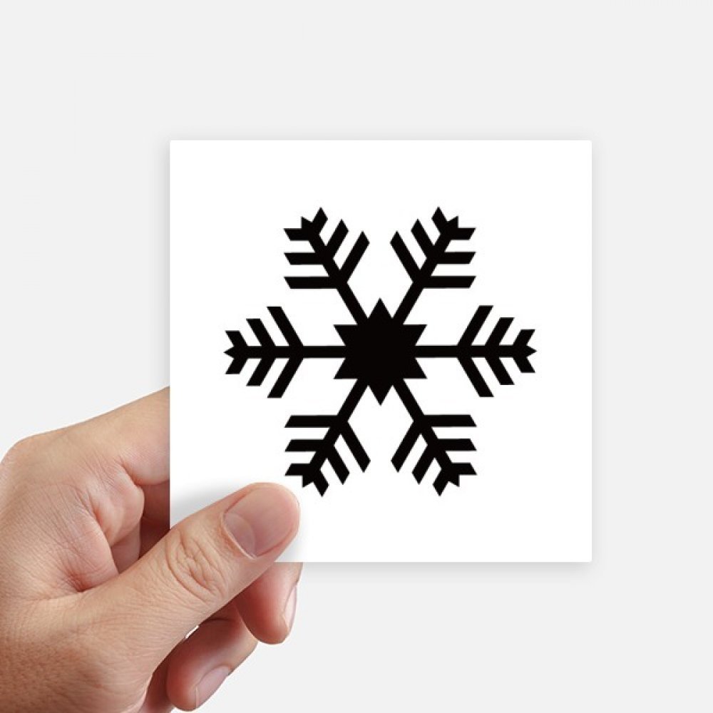 Autocollant carré flocon de neige 10cm pour masquer les rayures de PC et de bagage