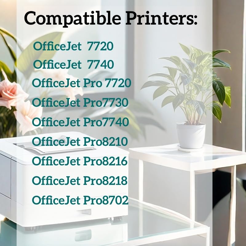 Compatible Ink Cartridge Replacement for HP 953XL 953 XL, Suitable for HP Officejet Pro 7720, 7730, 7740, 8718, 8 8720, Printer 4 packs