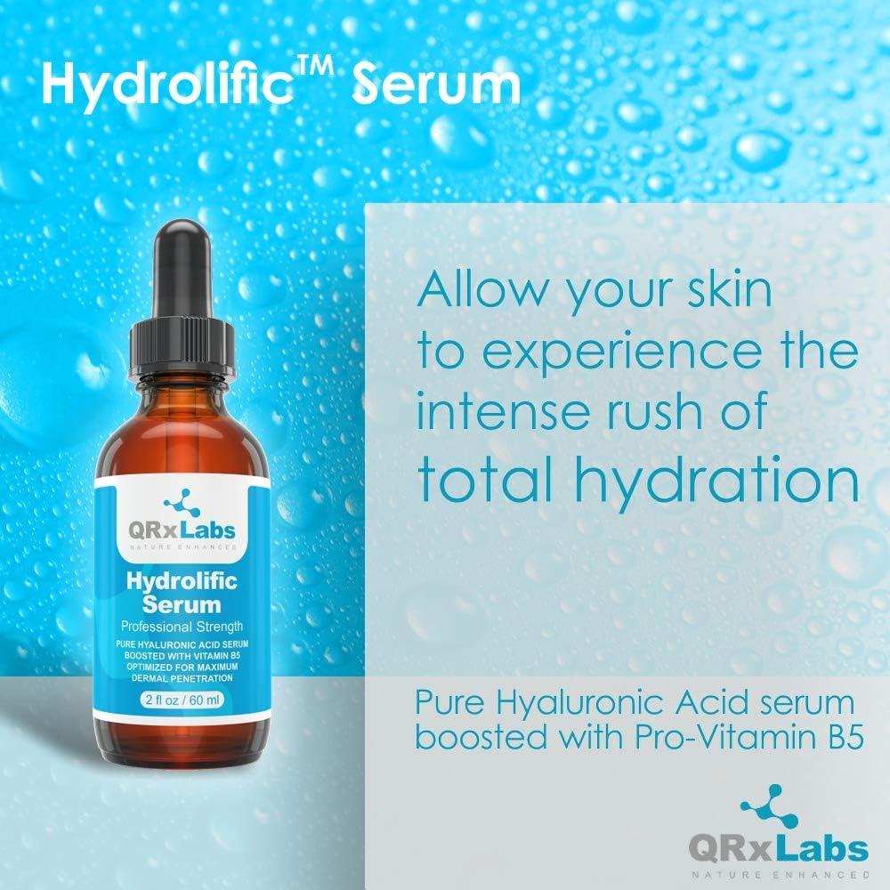 Hydrolific Serum - Ultra Pure Hyaluronic Acid Serum Boosted with Vitamin B5 (Large 2 oz) – Formulated to Maximize Dermal Penetration and Provide Long-Lasting Hydration – Best Skin Moisturizing Serum : Beauty & Personal Care