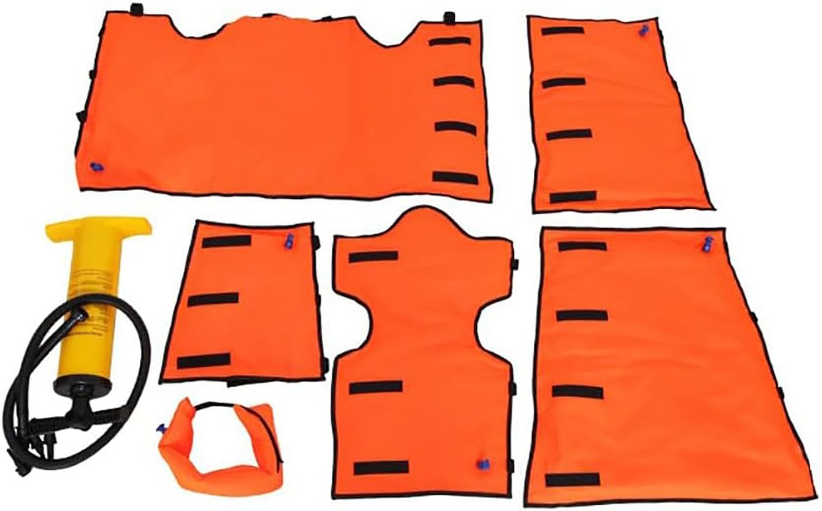 Attelle gonflable de premiers secours, peut être radiographiée, combinaisons multiples, attelle d'immobilisation de fracture osseuse sous vide avec pompe, kit d'urgence de premiers secours pour le cam