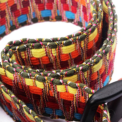 Sangle réglable à rayures avec extrémité en cuir pour ukulélé, guitare, banjo, mandoline - Les Beatles, Paul McCartney, John Lennon, RIngo Starr, George Harrison Sangle réglable à rayures avec extrémité en cuir pour ukulélé, guitare, banjo, mandoline – Image 8