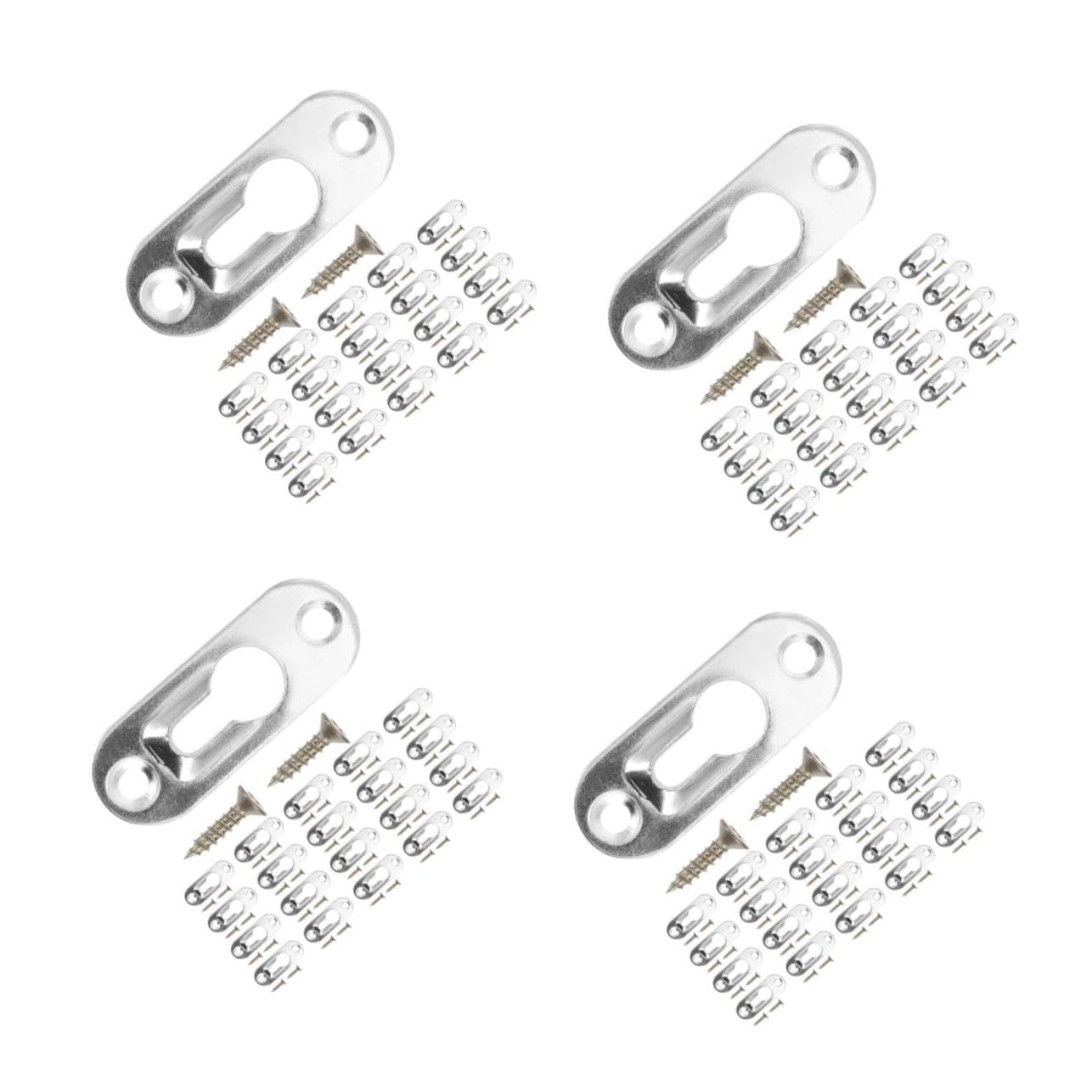 TEHAUX 4 Juegos Ganchos para Colgar Cuadros con Tornillos Accesorios de Montaje para Marcos de Fotos Compatible con Marcos de y Decorativos Instalación Rápida y Segura Soporte Fuerte y