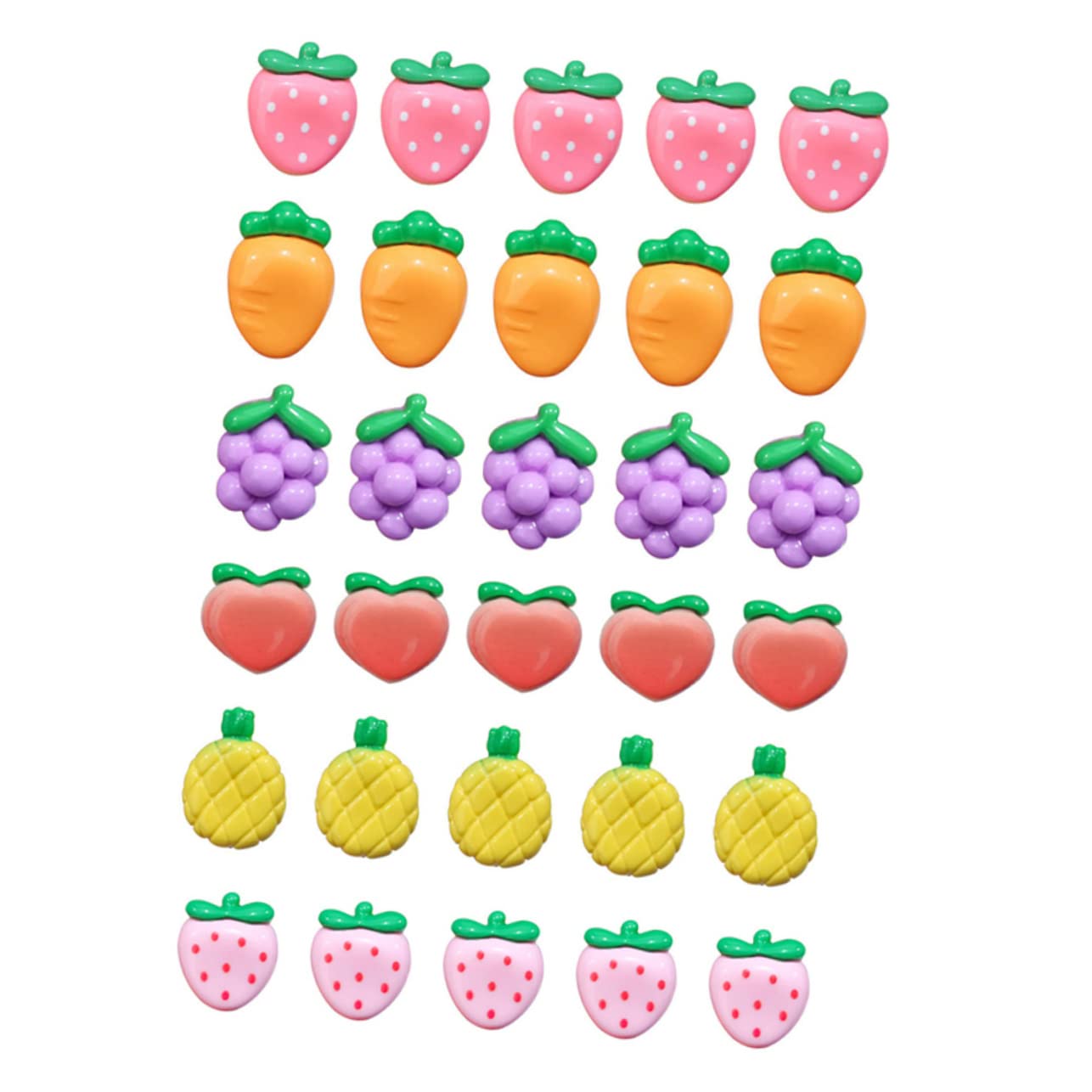 HOMSFOU 4 Sätze Obst Pin Pin Karte Bunte Karten Reißnägel Reißnägel Für Pinnwände Reißnägel Und Reißnägel Reißnägel Zum Aufhängen Von Karten Reißnägeln Dekorative Reißnägel 30 Stück * 4
