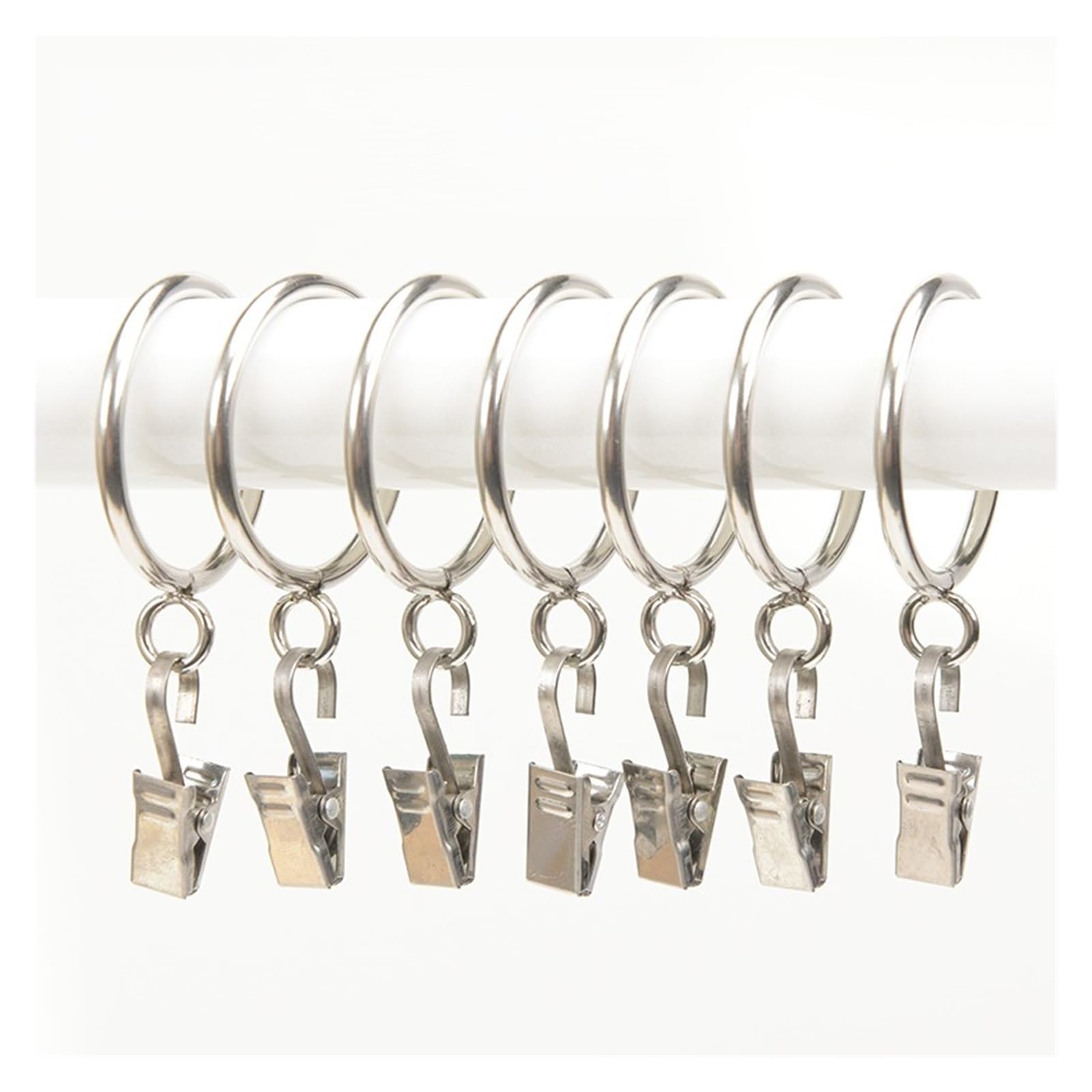 Vorhanghaken Römische Ringe 100% Metall Gardinenstange Hakenringe Vorhangzubehör Silber Schwarz Golden 38/45 mm Hakenringe wanglan(30PCS diameter 38mm)