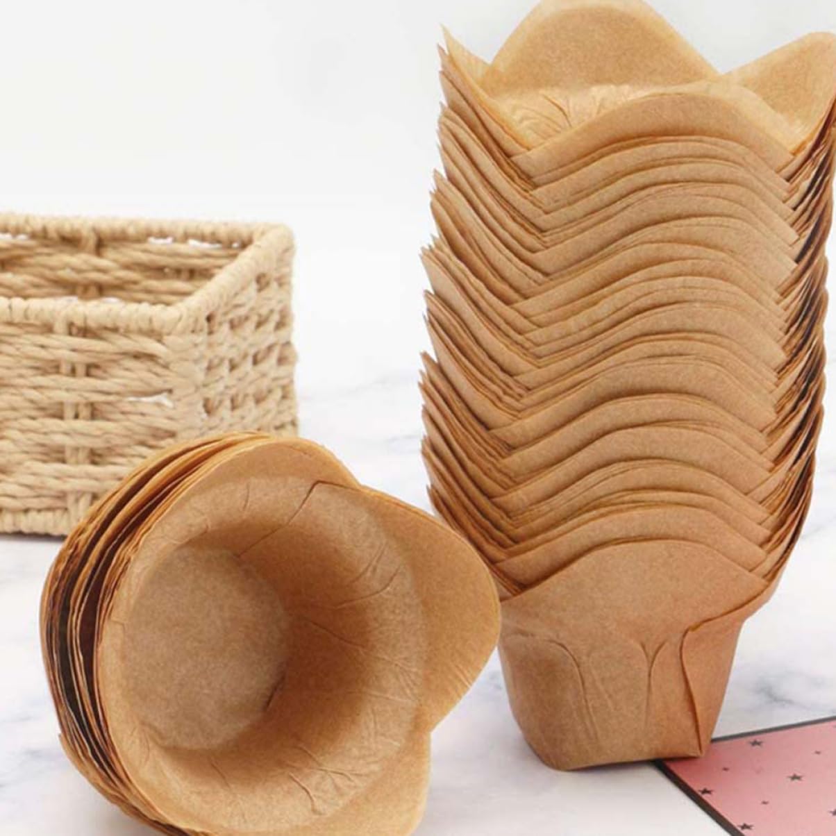 3 Sets Elegante Cupcake-förmchen Backförmchen Pergamentpapier Antihaft-muffinförmchen 100 Stück * 3