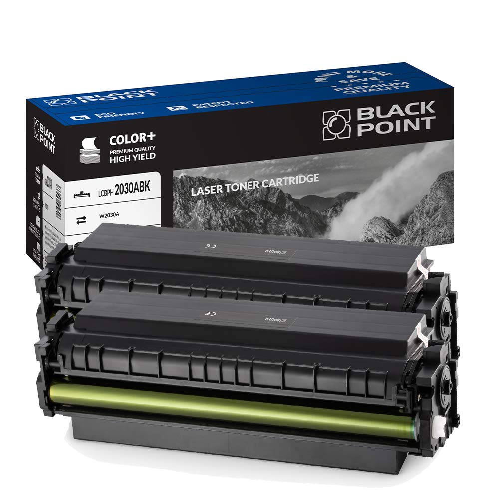 BLACK POINT [MIT CHIP] Toner 2 St. Kompatibel zu HP W2030A (HP 415A)- Schwarz - für HP Color Laserjet Pro: M454dn, M454dw, MFP M479dw, MFP M479fdn, MFP M479fdw, MFP M479fnw - TÜV Zertifiziert