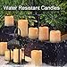 Comenzar Battery Operated Candle LED Flameless Candles LED Candles with Timer,Outdoor Waterproof Candles(D: 3