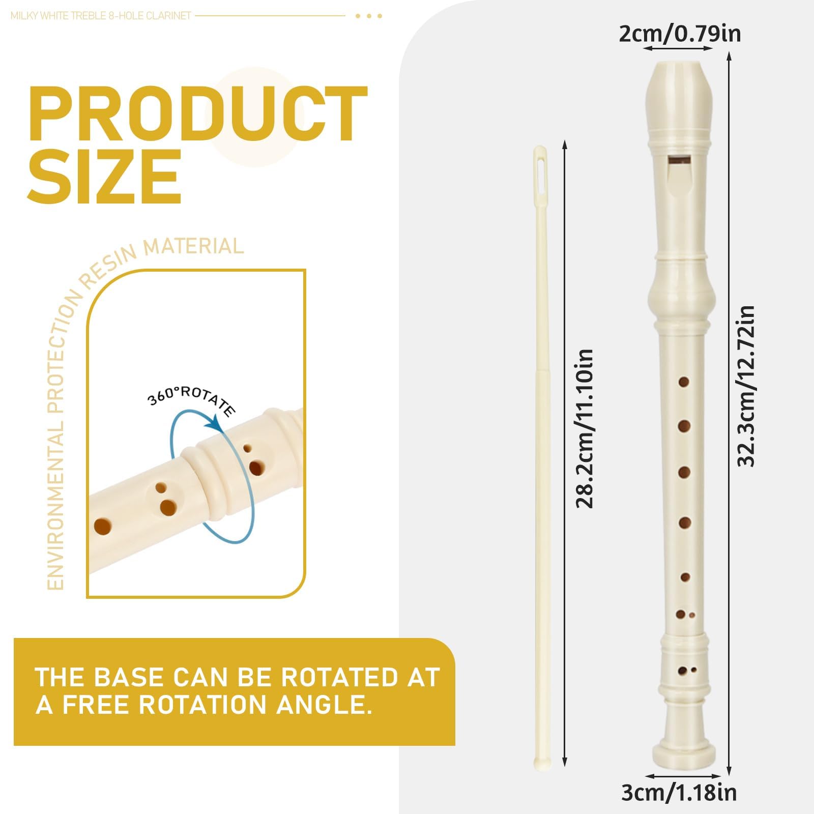Soprano Recorder for Kids Beginner German Fingering System - Image 2