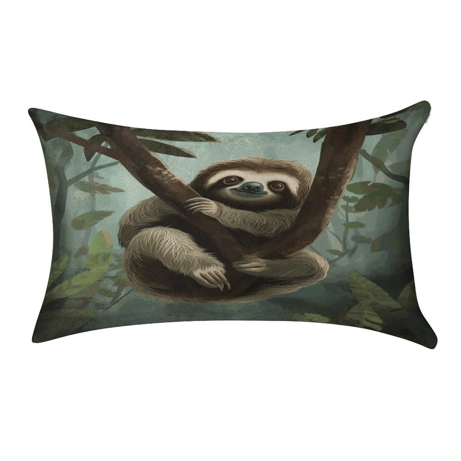 LDGSUPH Sloth2 Velvet Throw Pillow Covers Cozy Pillow Shams Pillowcases Detachable Pillow Cases Soft Cushion Cover with Zipper for Sofa Car Bed Pillow Protectors 12 "×20 "