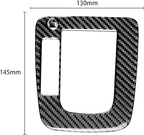 Miniatura 5 de Panel de cambio de marchas de fibra de carbono real para consola central, marco externo, accesorios para el interior del automóvil, adhesivo