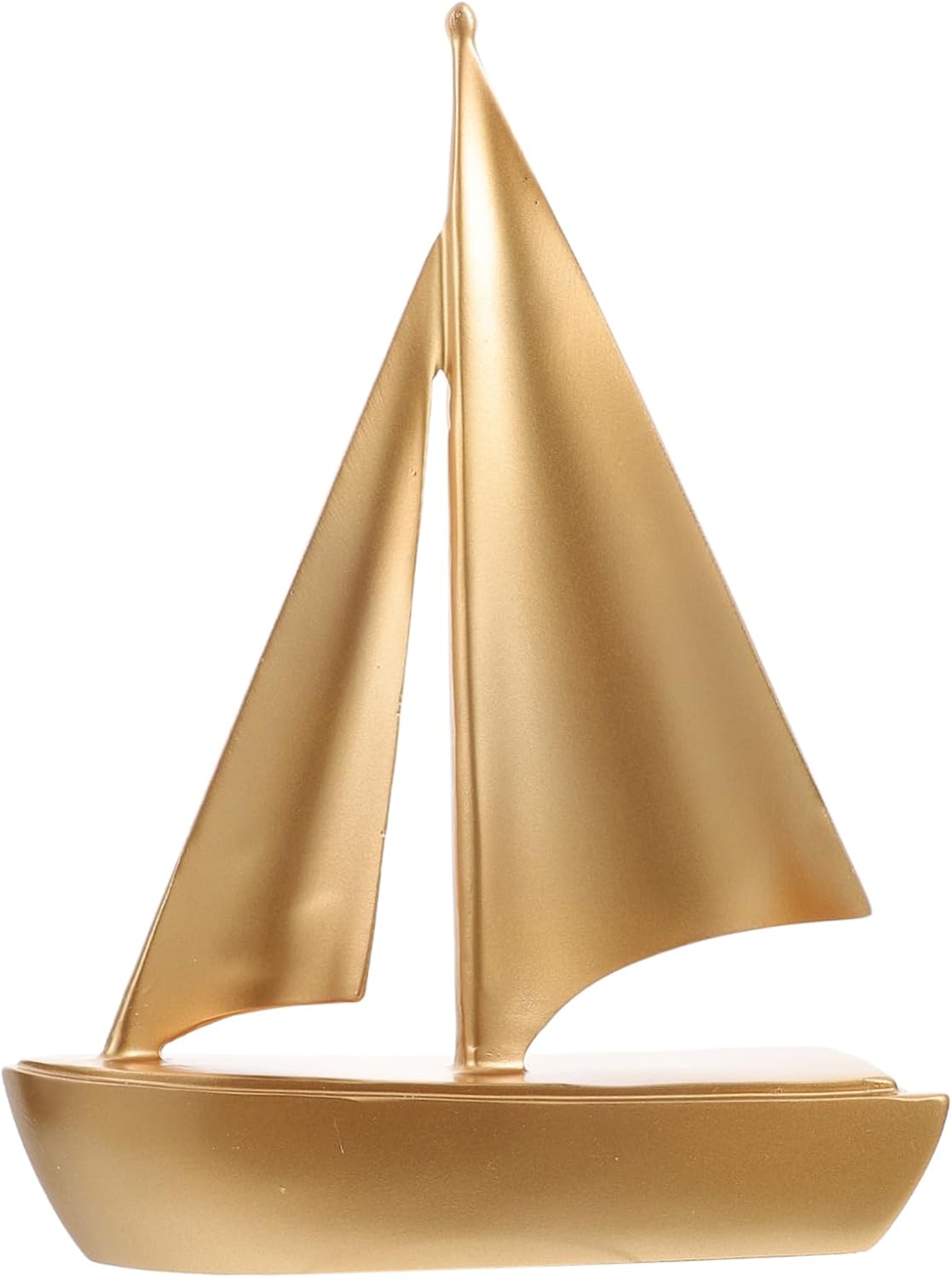 Creative Sailboat Resin Decor Nautical Tabletop Adornment for Home Office Elegant Gold Sailboat Design Stylish Indoor Decoration for Housewarming