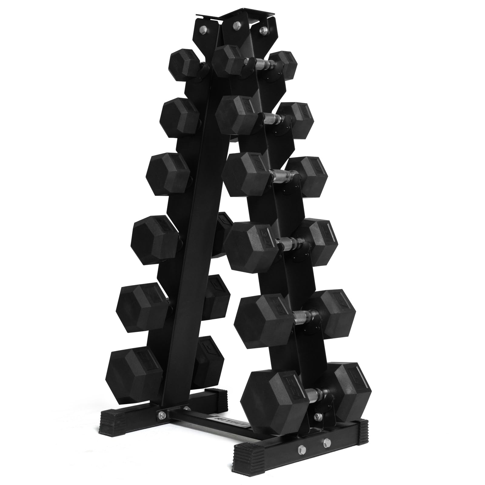 RitFit 5-650 LBS PVC Hex Dumbbell Sets with Optional Rack