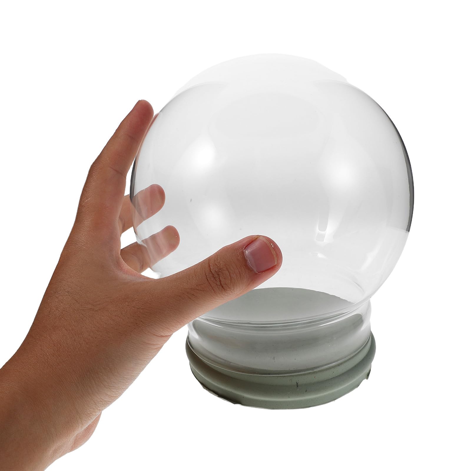 Toyvian 3 Piezas Bola de Nieve Navideña de Vidrio Transparente con Tapa de | Rellenable, Diseño Engrosado, para Manualidades y Decoración Festiva, Uso en Oficinas