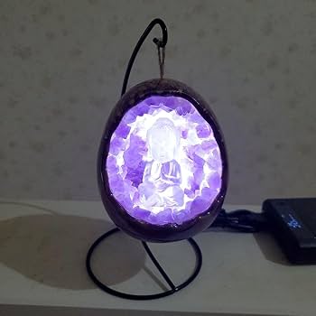 Amazon.co.jp: 手彫り 大仏 水晶 アメジスト ドーム ライト台座