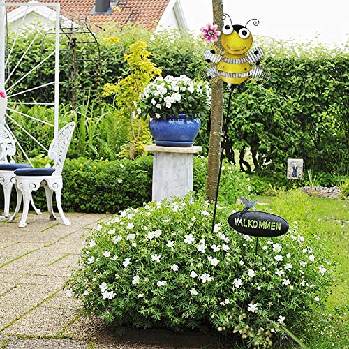 Bee Garden Stake Decorative Bee Yard Stake, Cute Insect Decor Metal Yard Art Decor Outdoor Garden Decoration For Patio Porch Lawn Pathway Backyard (Yellow) #TOP2