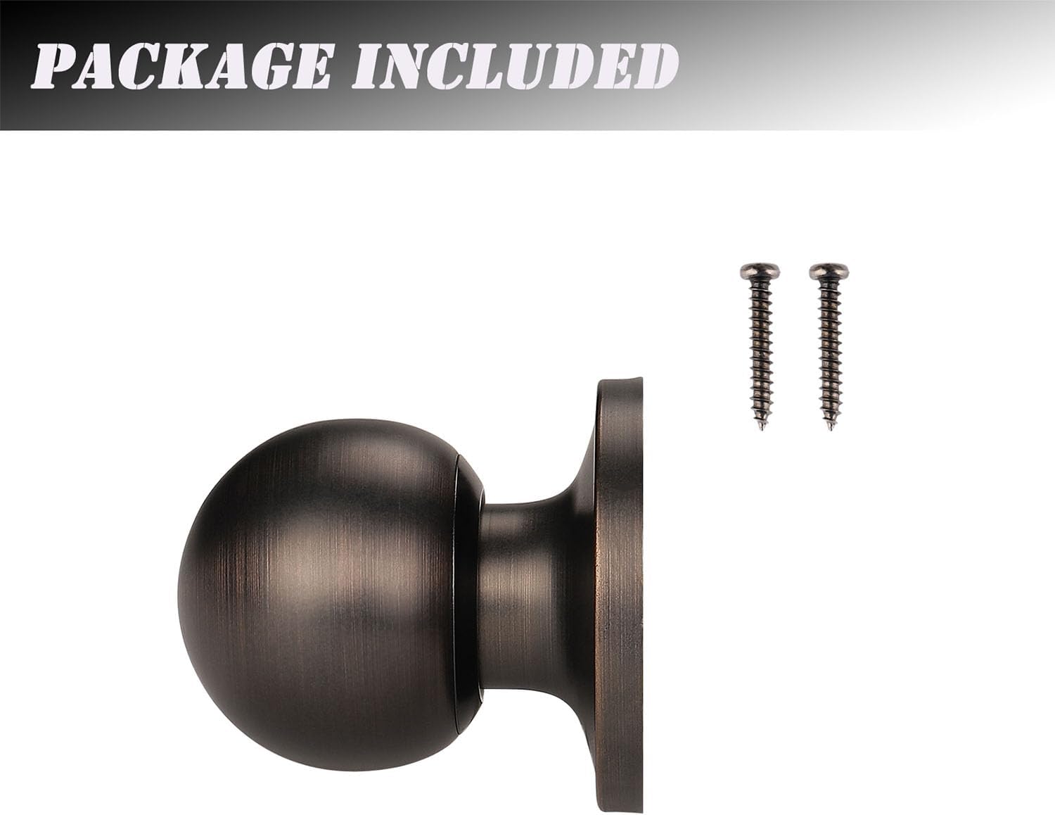 Probrico Oil Rubbed Bronze Dummy Door Knobs, Interior Half Dummy Door Knobs, Single Side Door Handles, 4 Pack