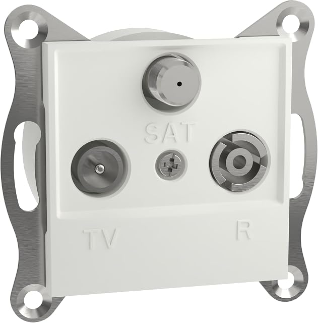 Schneider Electric Asfora EPH3570121D puszka TV-R-SAT, końcówka 1 dB, podtynkowa, biała