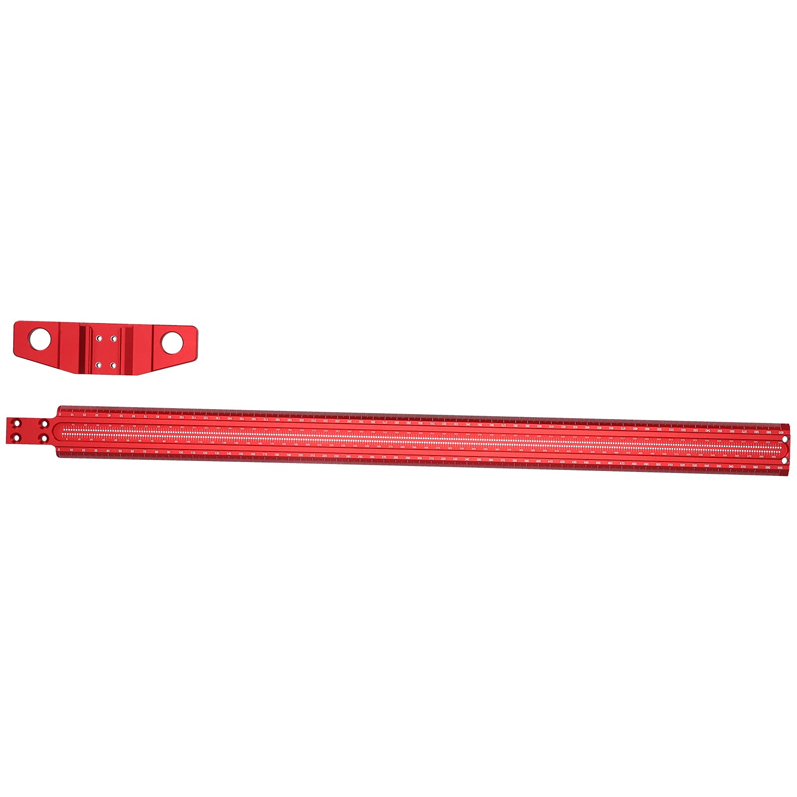 Fafeicy Escuadra en T, Herramienta de Marcado de Precisión de Aleación de Aluminio para Dibujo de Carpintería, 300mm con Extraíble, Marco de Carpintero (600 mm)