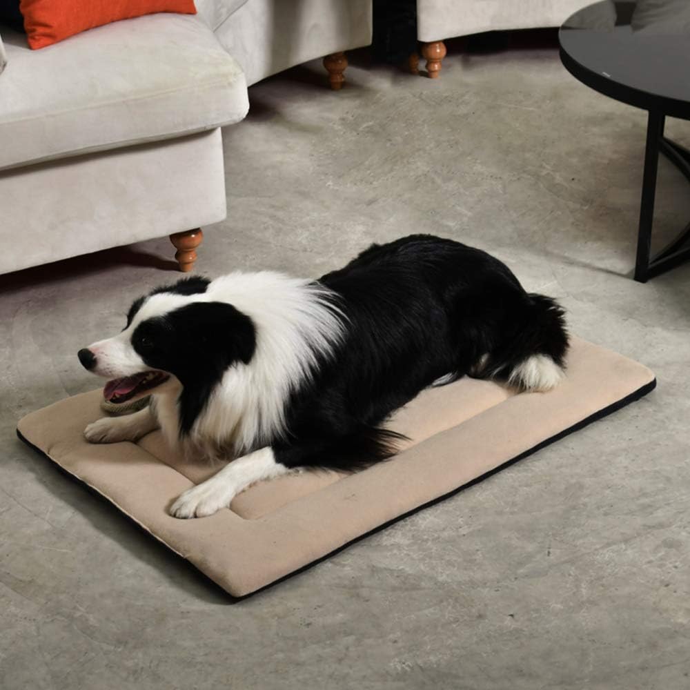 Dog Bed Crate Pad 30" L x 19" W Kennel Pad Machine Washable Entire Dog Crate Beds Double Sided Pet Bed