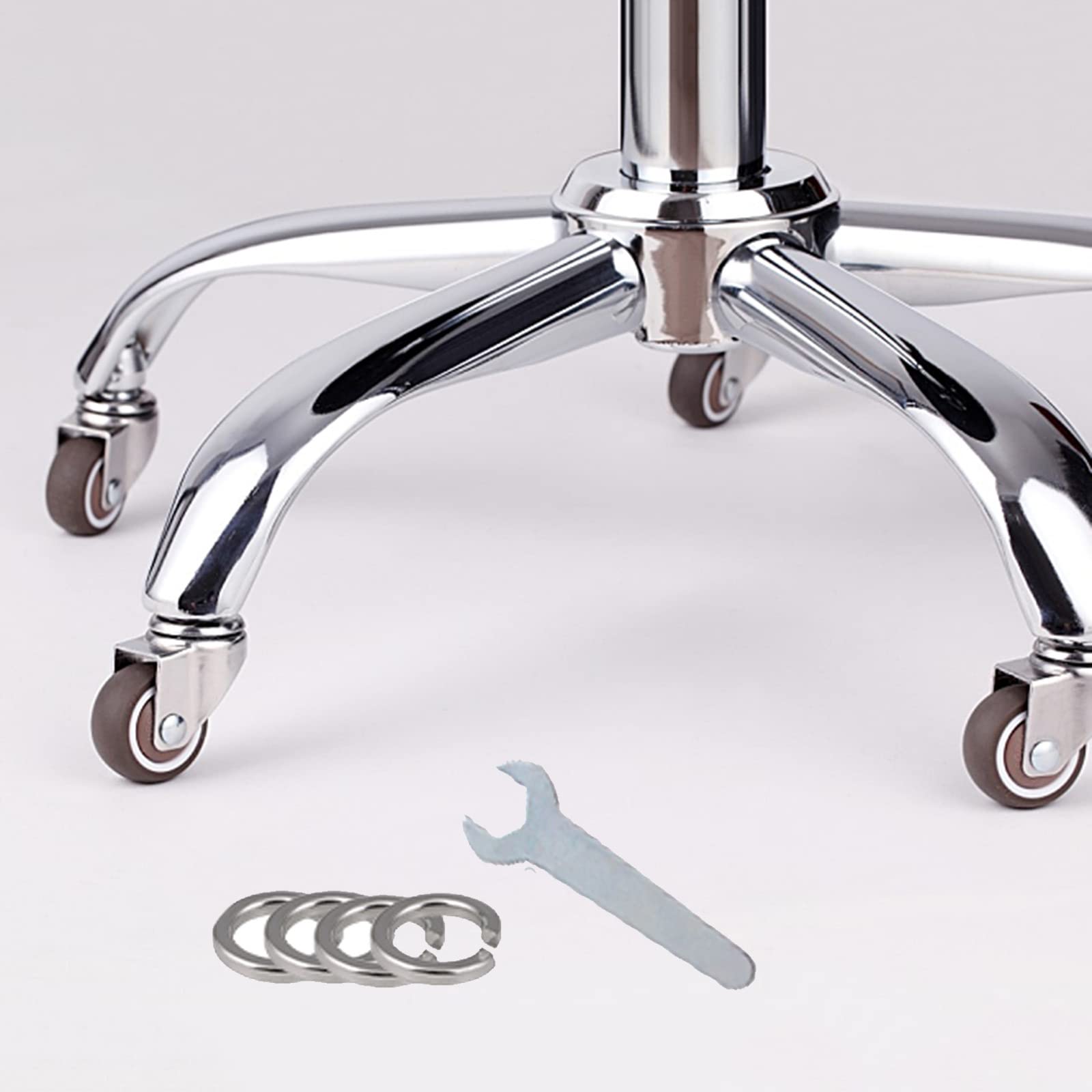 Set 4 Ruote Girevoli Con Freno E Perno M8x25mm - Gomma Silenziosa Per Mobili Pesanti, Carico 210kg - Foto 3