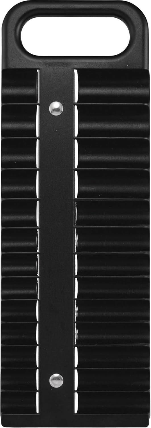 Strongway 1/4in.-Drive Magnetic Socket Holder - SAE and Metric, Black