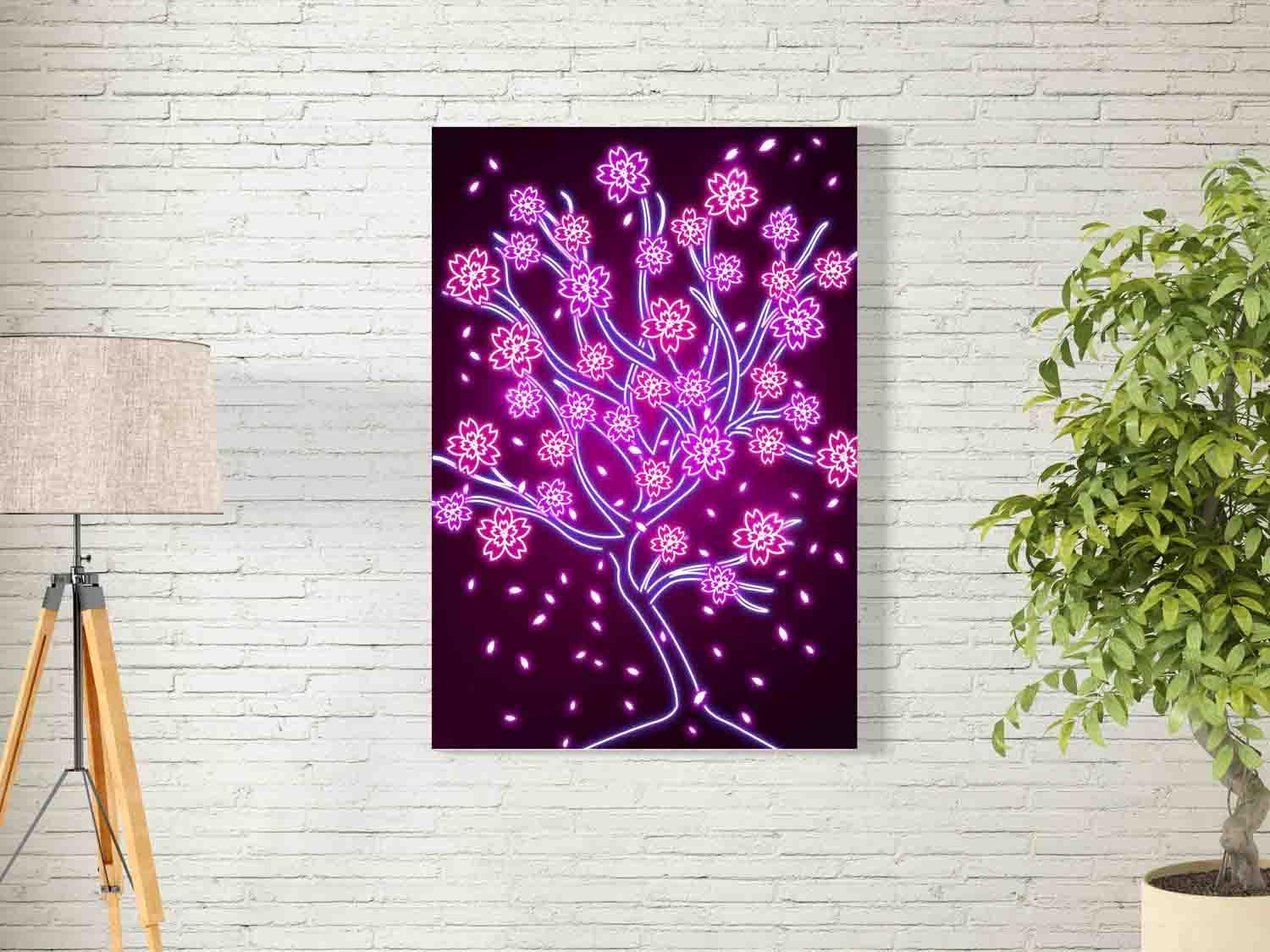 BPA® Sakura Tree Wall Art For Decoration Easy To Hang, 55X80Cm, 1Pcs