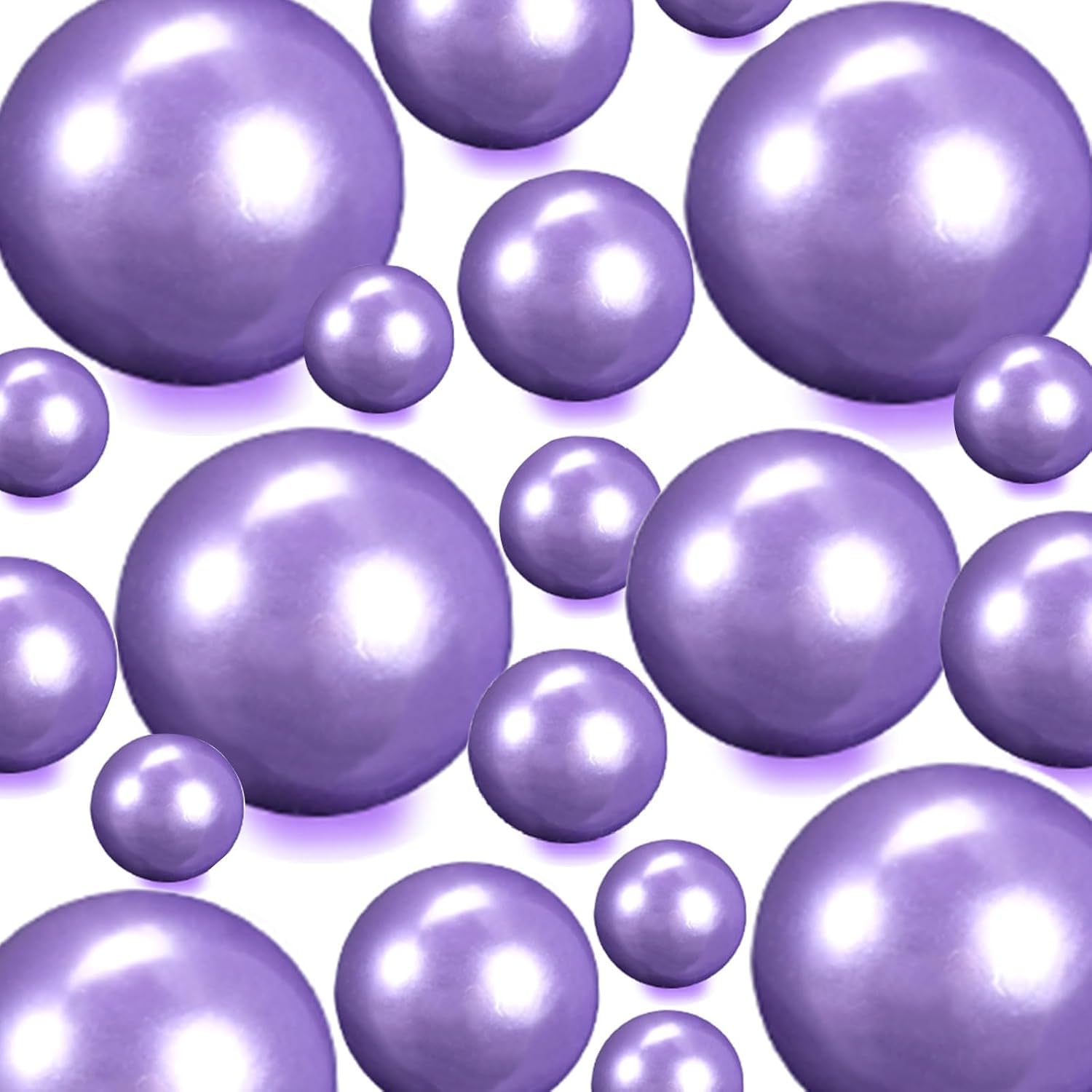 Cuentas de perlas de color morado claro para jarrones decorativos y velas flotantes