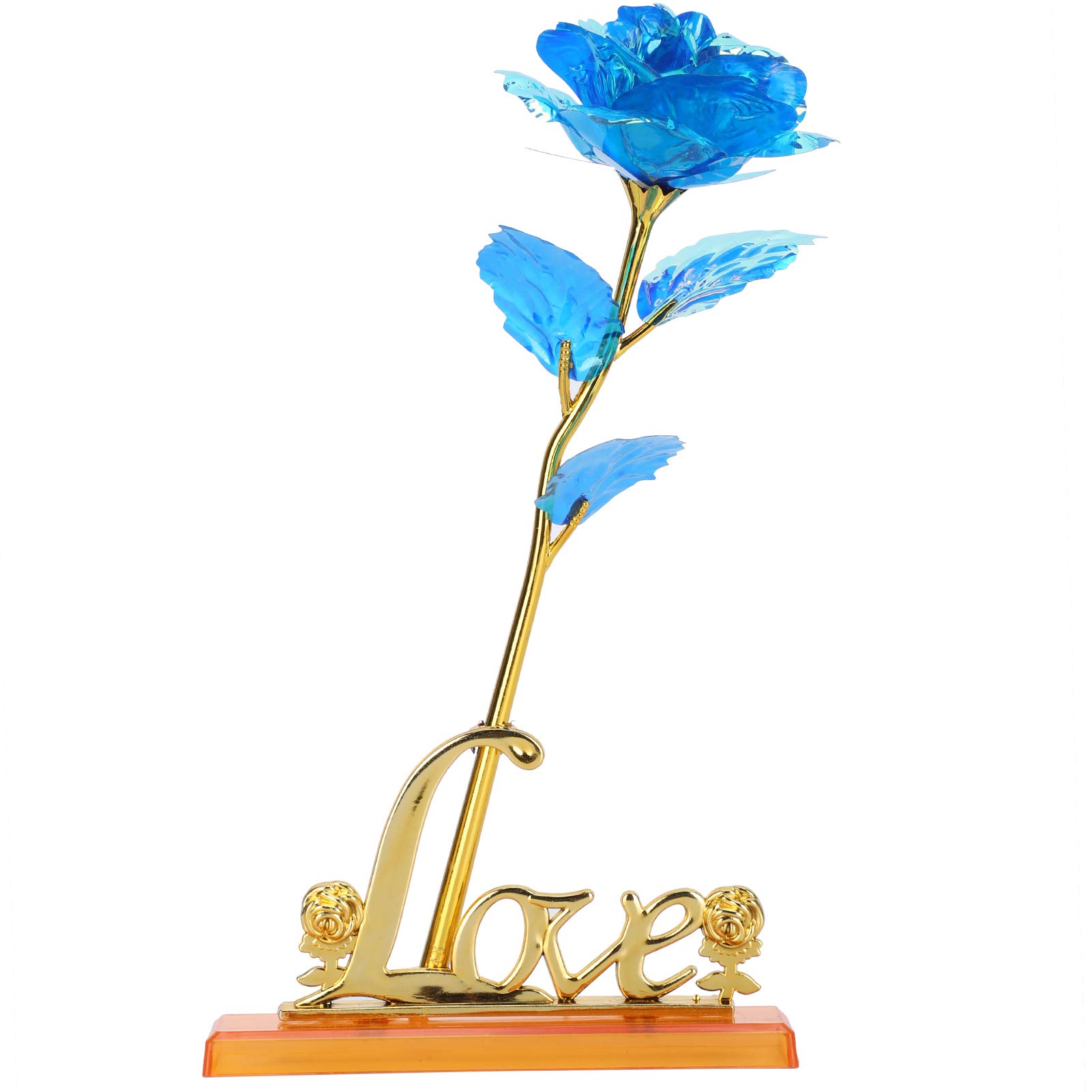 Amazon.co.jp: 透明なバラの花スタンド 透明な色のバラボックス 紫色の