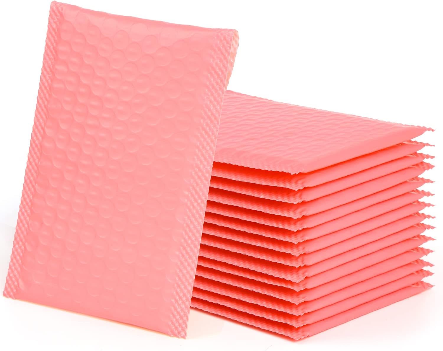 SULOLI 12 Piezas Bolsa de Burbujas，Sobres Acolchados para Envios,Sobres Burbujas,Diseño Resistente al Agua，Adecuado para Transporte, Embalaje y Envío（Rosa）