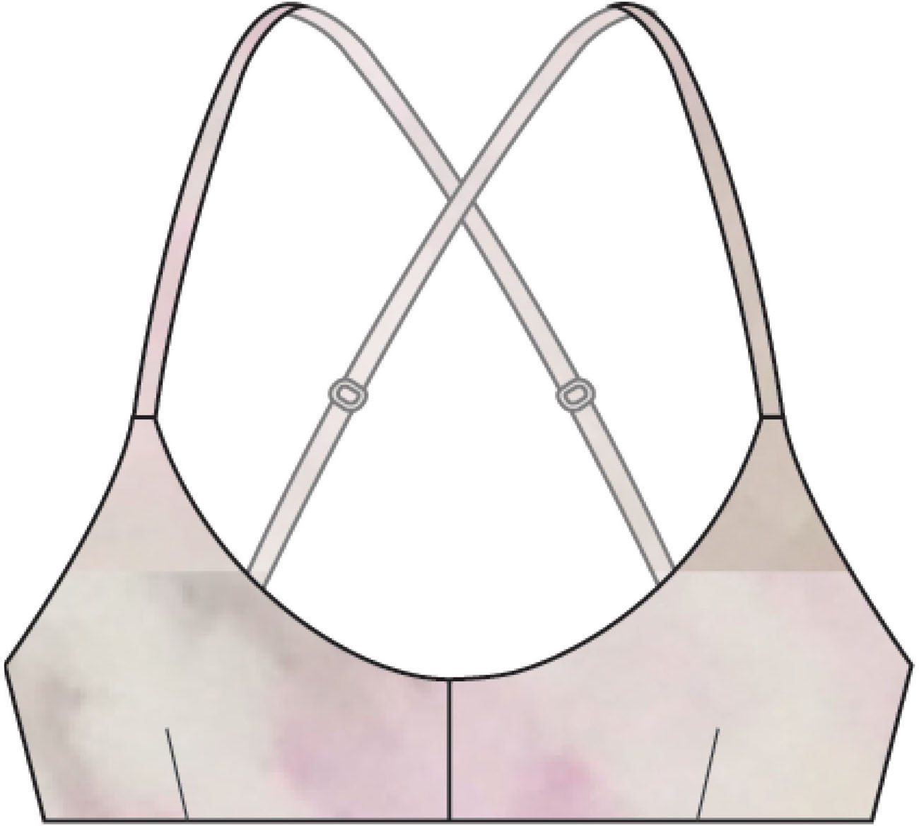 Haut de bikini RVCA Crystal Crossback avec dos croisé ajustable pour le surf - 2