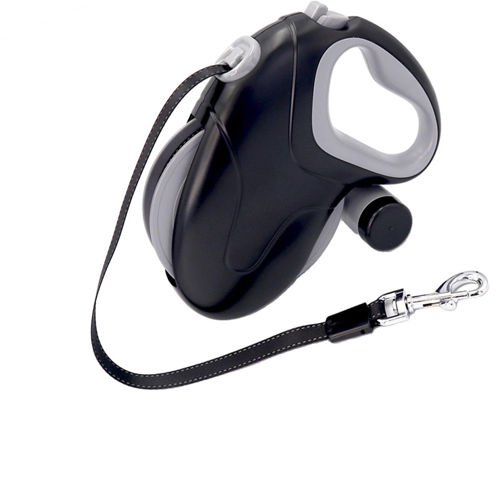 OPPWONG Upgraded 10meter Retractable Dog Leash, Anti Winding Non Slip Handle Pet Walking Leash, Waste Bag Dispenser with Durable Design, Ideal for Small, Medium & Large Dogs (Black 10M Reflective