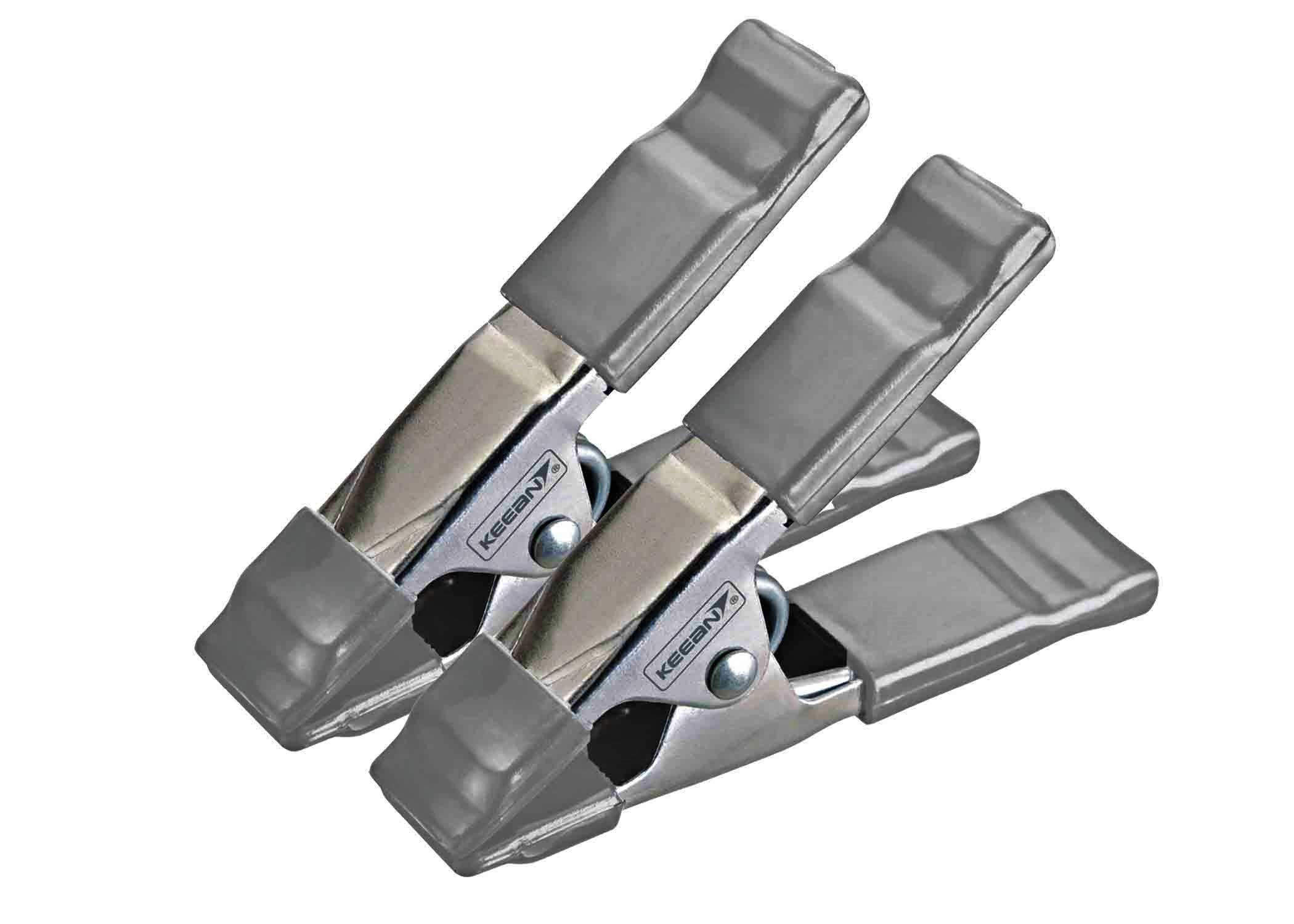 KEEAN SPRING CLAMP SMALL GRAY GRIP (PACK OF 2) (Small, GRAY) COPPER PLATED SPINDLE LONGER PRODUCT LIFE DROP FORGED BODY
