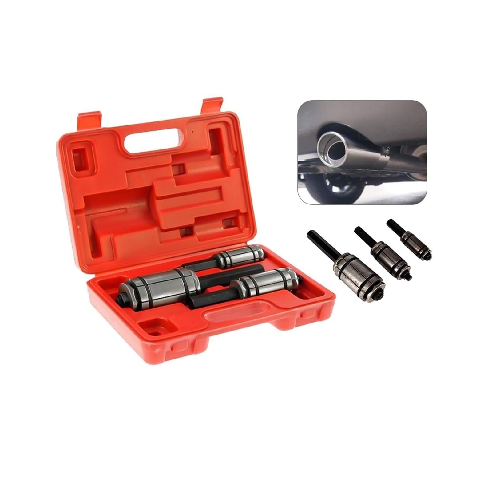 Expansor de tubo, Juego De Herramientas Expansoras Tubo Escape 1-1/8" A 3-1/2" Herramienta For Quitar Abolladuras Y Silenciador Esparcidor Coche For La Mayoría Los Vehículos
