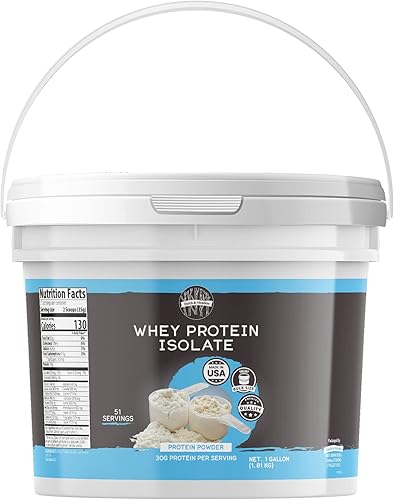 BIRCH & MEADOW 1 galón de proteína de suero en polvo, suplemento de entrenamiento, sin sabor