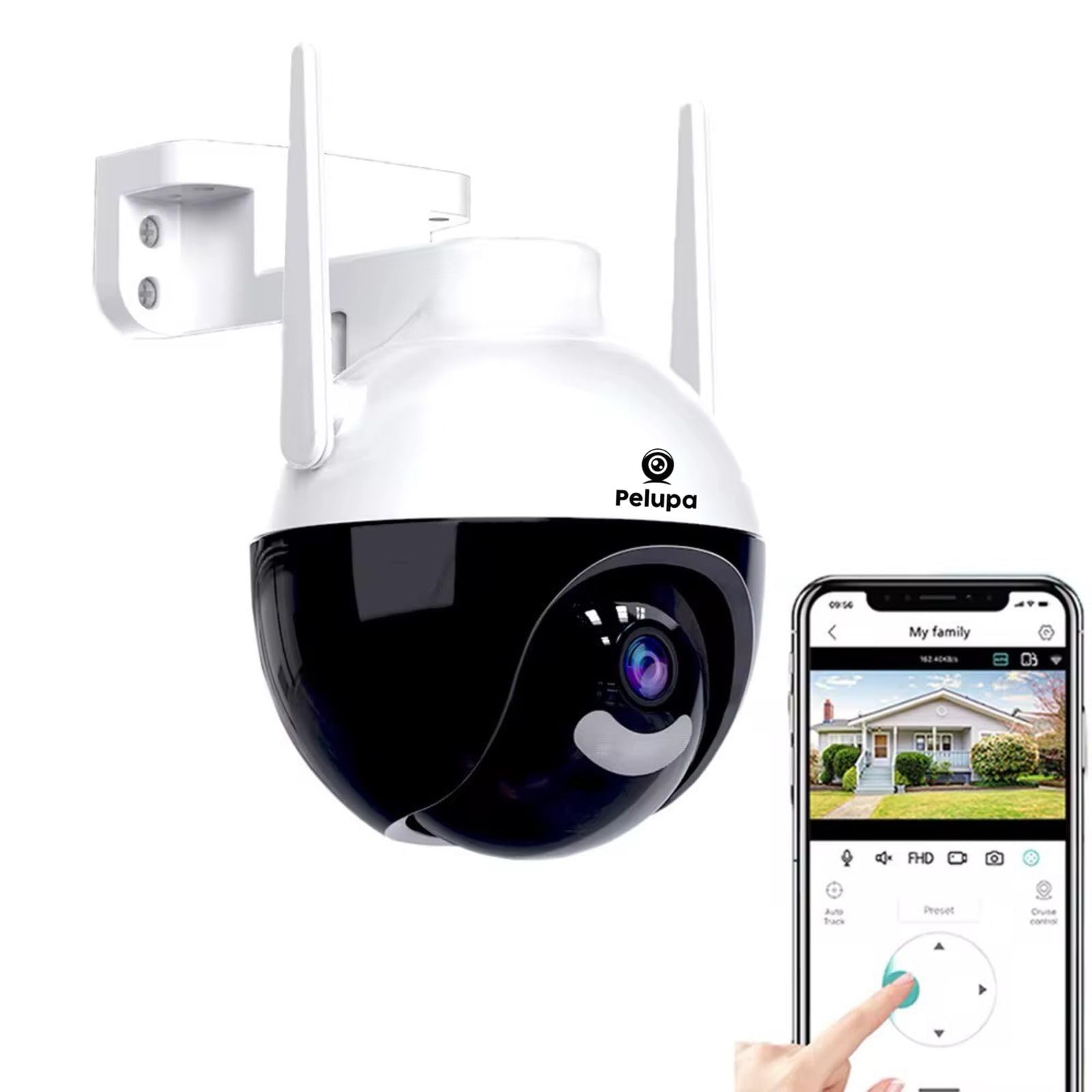 Pelupa Smarthome Polar WiFi Outdoor Security Camera | 4MP HD Live View | Two Way Talk | Motion Human Detection | 360 Degree Pan Tilt | Night Vision | IP66 Waterproof | SD Card Support | Black-image-34