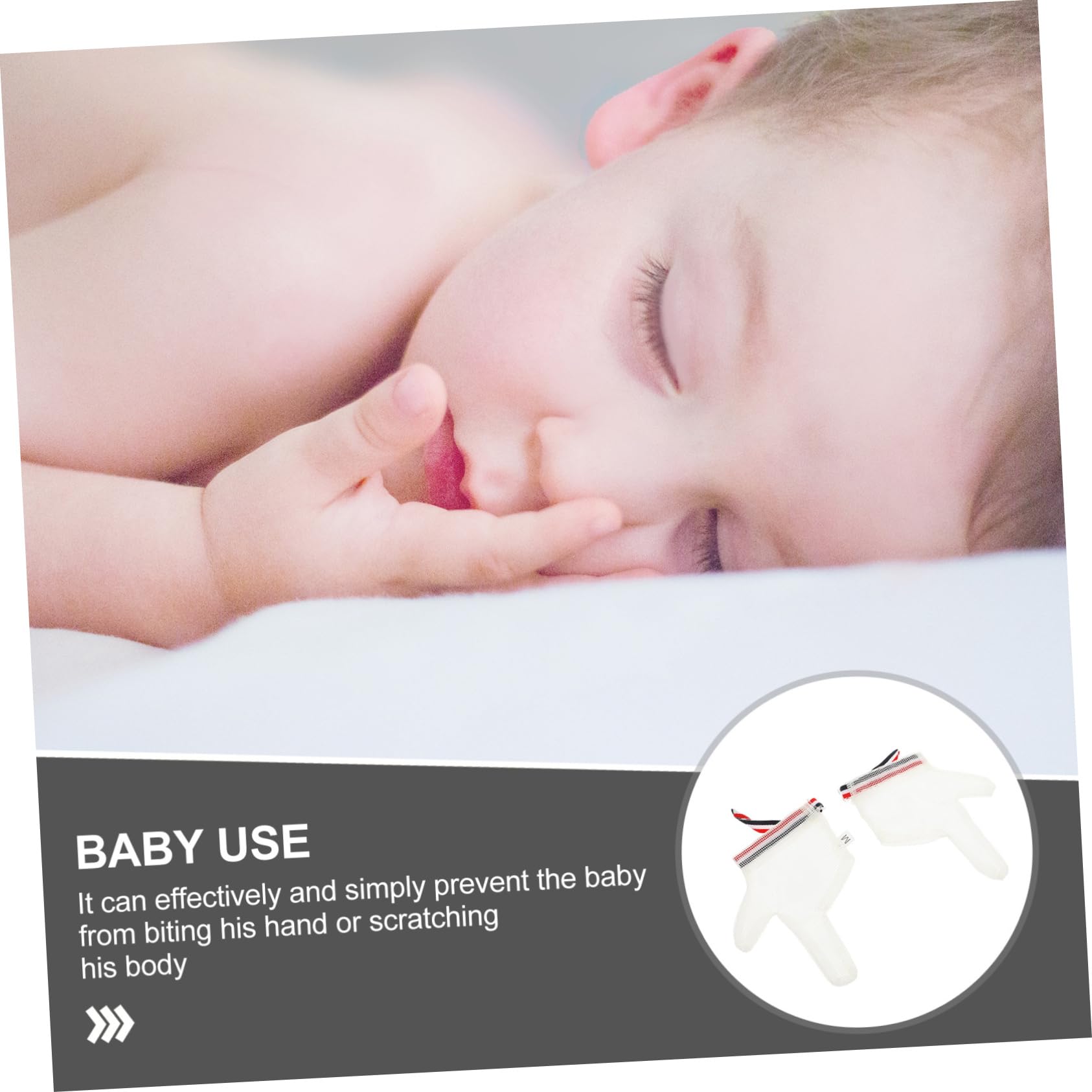 Garneck Baby Stop Sucking Gloves Anti-Sucking Finger Cover for Toddlers Infants Random