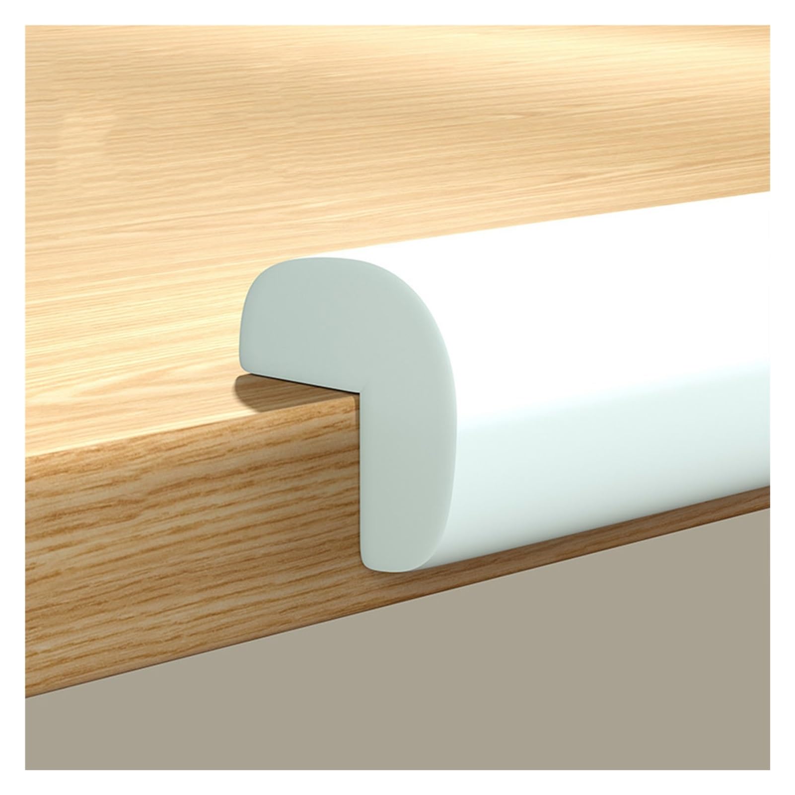XPLKQXE Sharp Edge Safety Corner Edge Foam Padding, Edge Guards Bumpers Adhesive, Edge Corner Protector Guards for Table Edges &amp; Sharp Corners(White-B,3pcs)