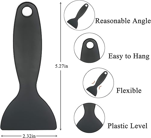 Miniatura 2 de 10 espátulas de plástico raspadores de pintura, raspador de resina flexible, espátula de masilla, herramienta de instalación de calcomanías para
